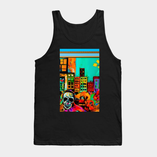 DAY OF THE DEAD SKULL7 Tank Top by Art Unplugged